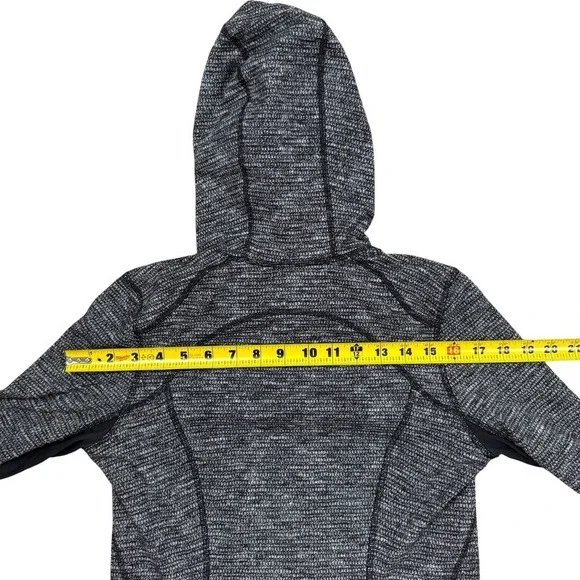 Lululemon Define Jacket Luon Heathered Black Women's Size 6 Slim-Fit Hoodie Zip - Picture 8 of 8